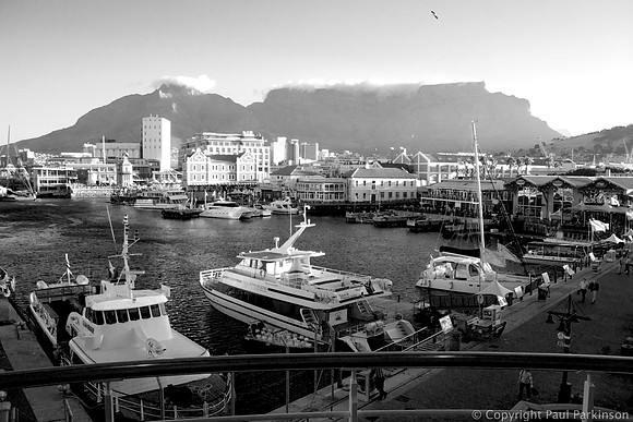 Cape Town harbour and Table Mountain