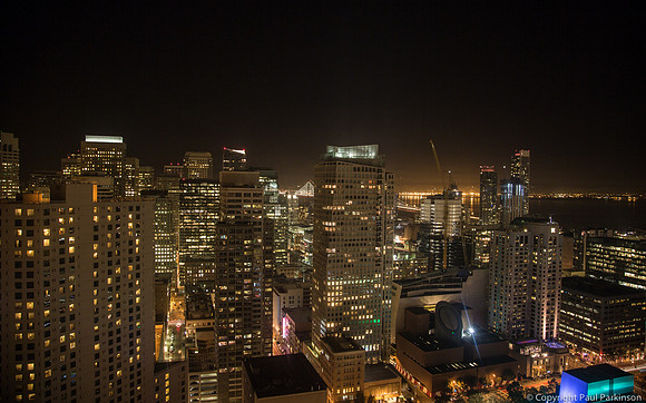 San Fransisco skyline from View Lounge, Marriott Marquis