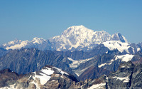 Mont Blanc massif from Klein Matterhorn (80km away)