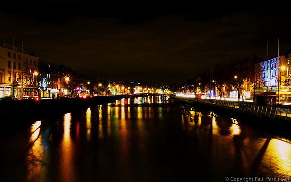 Dublin and River Liffey from O'Connell Bridge