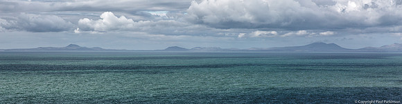 Panorama of Cardigan Bay from Snowdonia