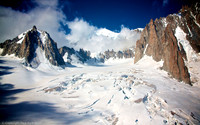 La Vallée Blanche (3,400m) and Mont Blanc (4,810m)