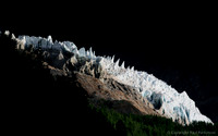 Les Boissons Glacier Seracs at sunset