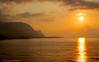 Sunset over Hanalei Bay, Kauai