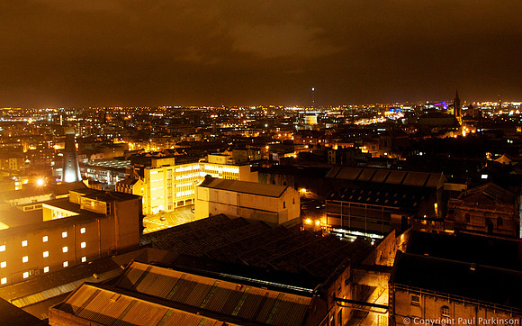 Dublin skyline from the Gravity Bar, Guinness Storehouse