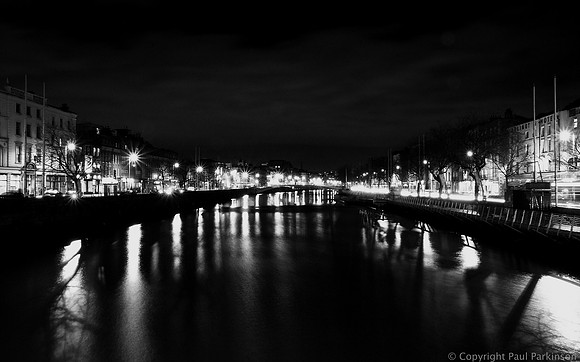 Dublin and River Liffey from O'Connell Bridge