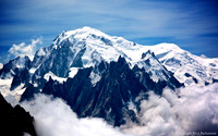 Mont Blanc (4,810m) and Aiguille Du Midi (3,842m) from Les Grand Montets (3,275m)