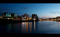 Gateshead, Millennium Bridge and River Tyne