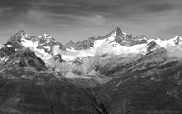 Ober Gabelhorn (4063m), Wellenkuppe (3,093m) and Zinalrothorn (4,221m) from Gornergrat (3,089m)