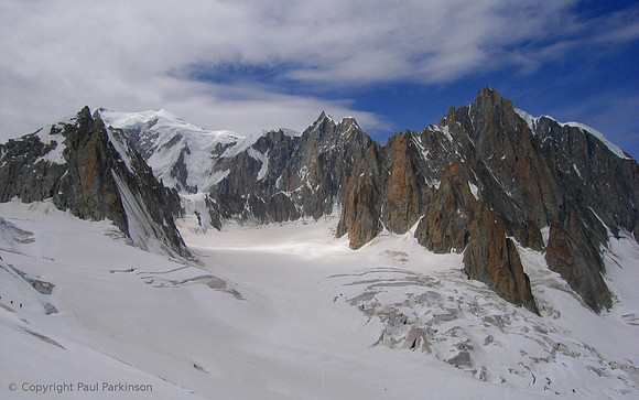 Mont Blanc and La Vallee Blanche