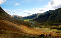 Descent from Bow Fell into Langdale, Lake District