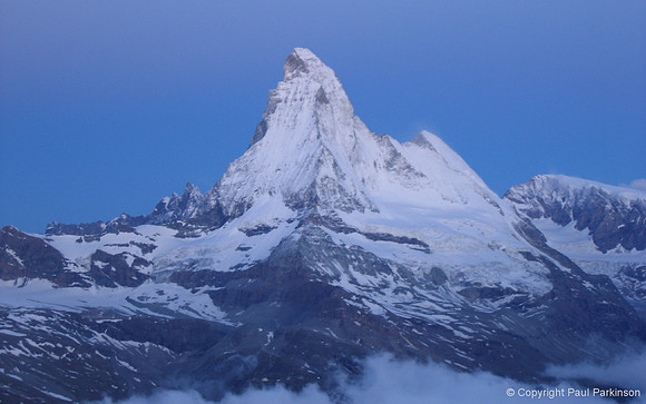 Matterhorn (4,478m) before sunrise from Rothorn (3,103m)