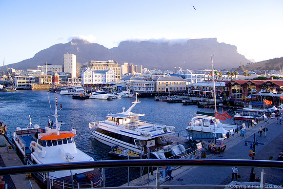 Cape Town harbour and Table Mountain