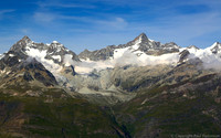 Ober Gabelhorn (4,063m), Wellenkuppe (3,093m) and Zinalrothon (4,221m) from Gornergrat (3089m)